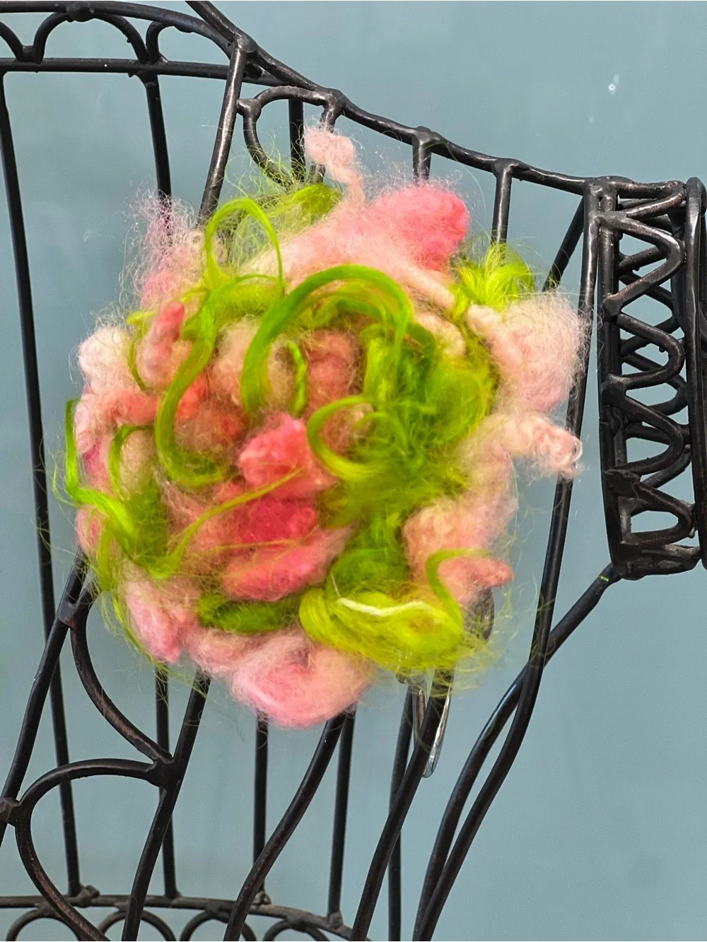 Artisan Hand-Spun Wool/Alpaca 3-Pc Set - Slouchy Beret, Scarf & Brooch